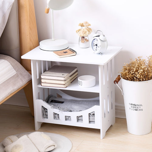 White Bedside Small Table