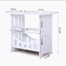 Load image into Gallery viewer, White Bedside Small Table