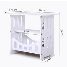 Load image into Gallery viewer, White Bedside Small Table
